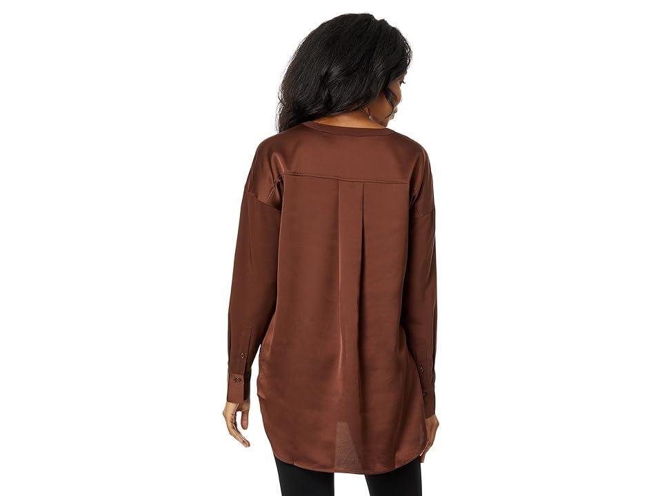 Lysse Token Satin Pullover Top (Clove) Women's Clothing Product Image