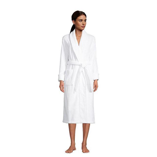 Lands End Womens Cotton Terry Long Spa Bath Robe Product Image