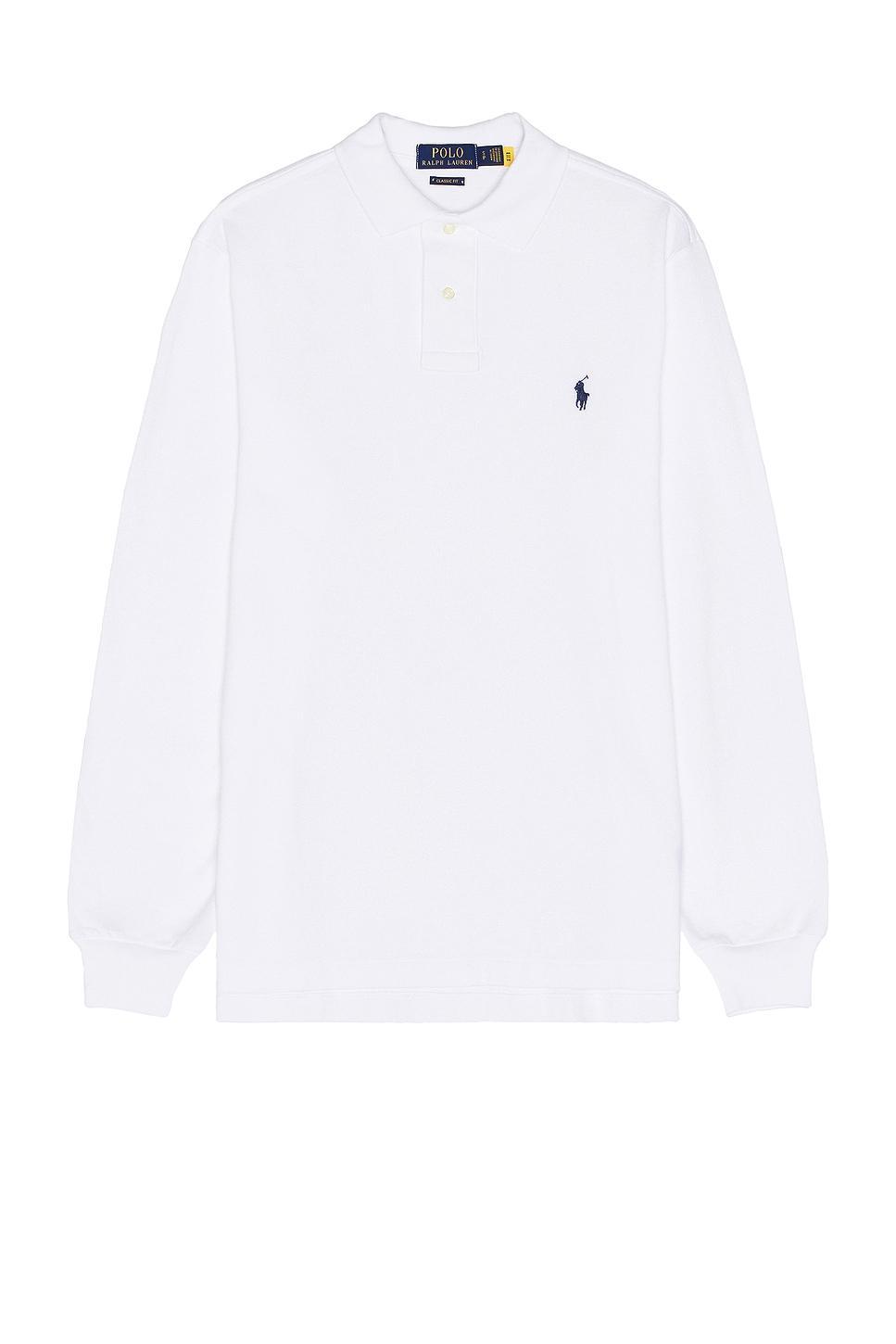 Polo Ralph Lauren Long Sleeve Polo White. (also in M, S). Product Image