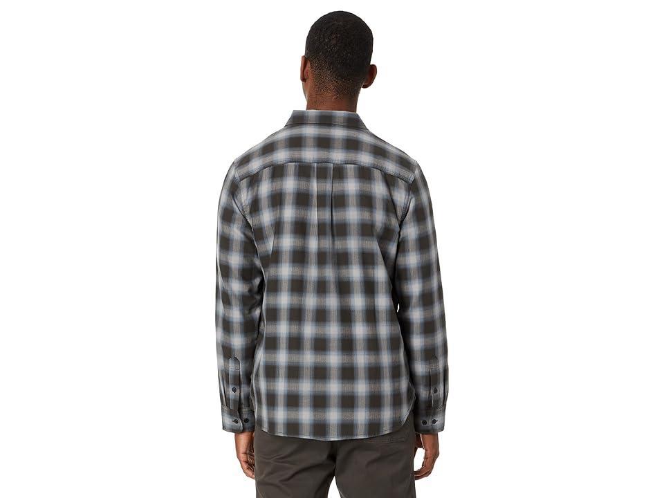 prAna Los Feliz Weathered Blue Flannel Long Sleeve Organic Materials Woven Shirt Product Image