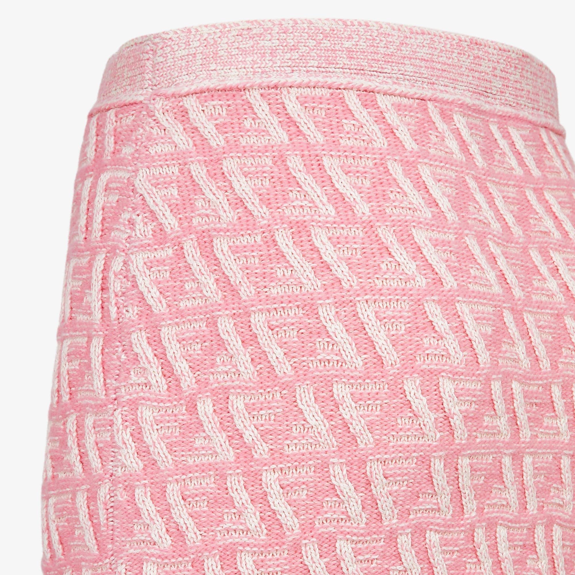 SkirtLunar New Year pink cashmere and wool mini-skirt Product Image