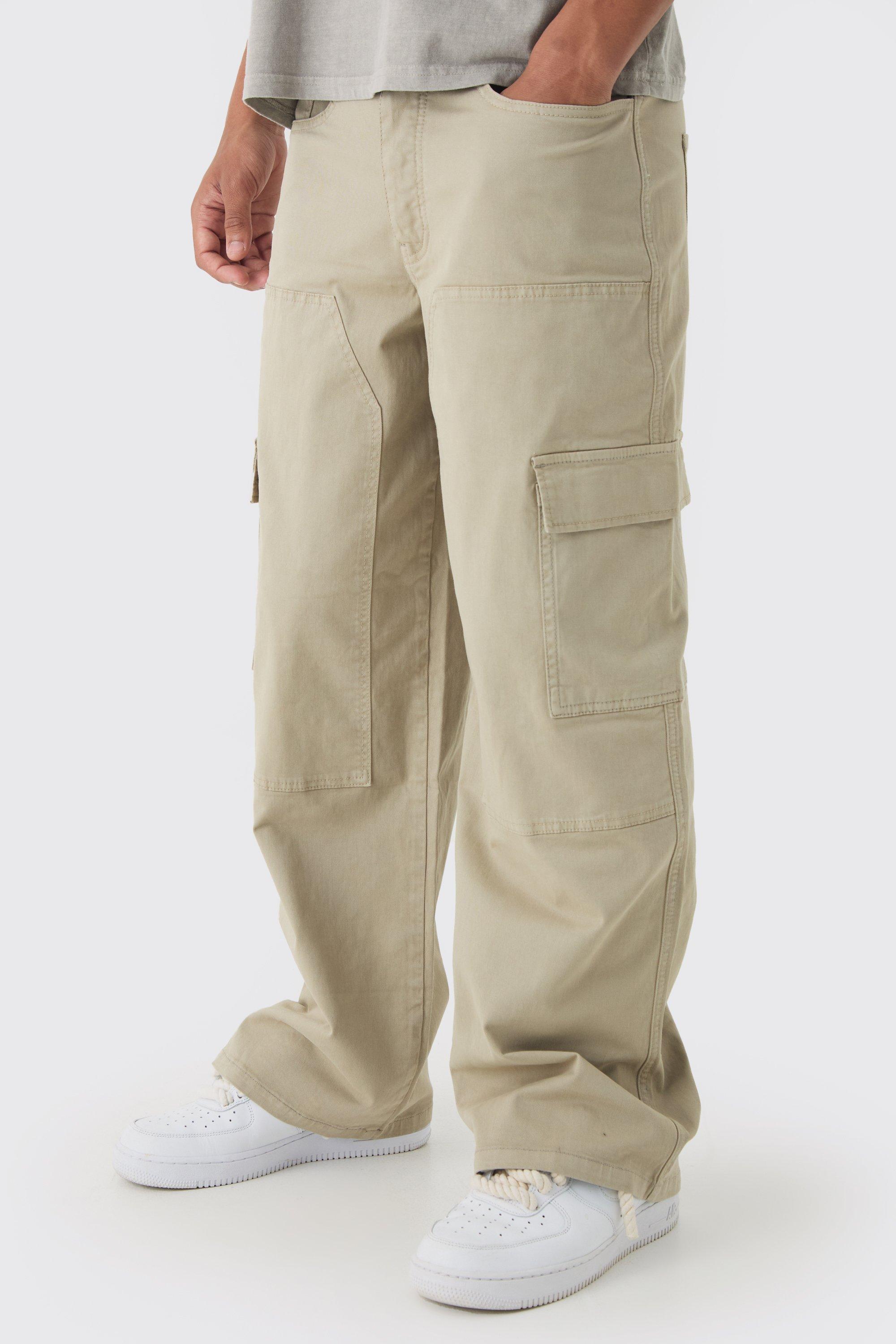 Baggy Twill Overdye Carpenter Cargo Pants | boohooMAN USA product image