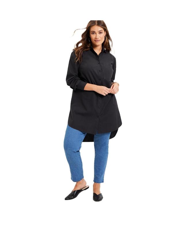 June + Vie Womens June + Vie Poplin La Vie Max Tunic Product Image