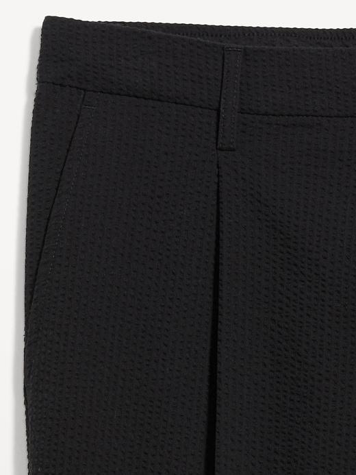 Loose Taper Seersucker Pants Product Image