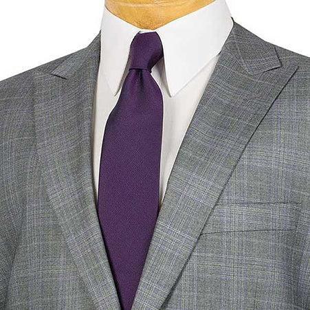 Pompey Collection - Men's Glen Plaid Dress Suit 2 Piece Regular Fit in Gray Product Image