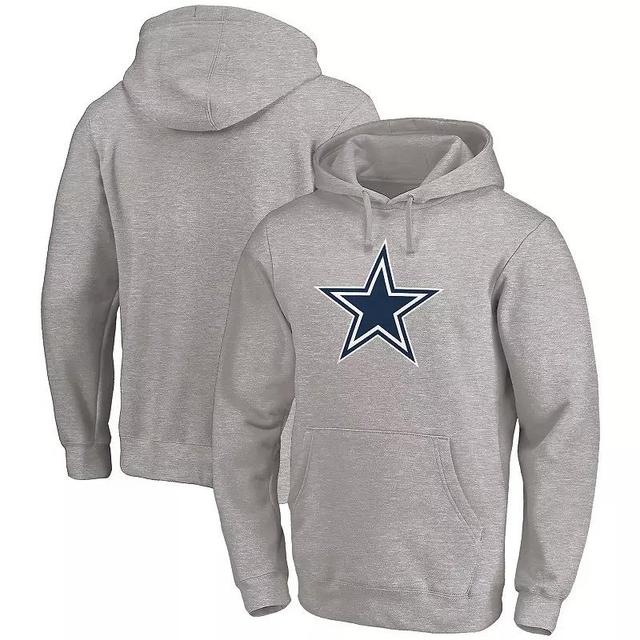 Mens Fanatics Branded Heather Gray Dallas Cowboys Primary Logo Fitted Pullover Hoodie Product Image