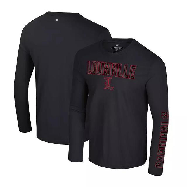 Mens Colosseum Louisville Cardinals Color Pop Active Blend 2-Hit Long Sleeve T-Shirt Product Image