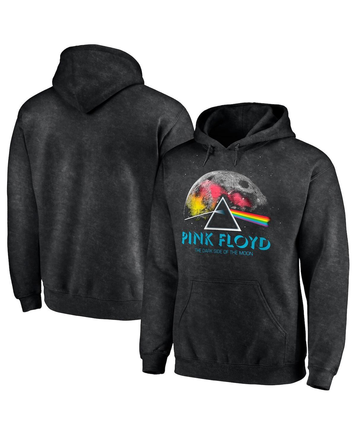 Mens Black Pink Floyd Dark Side Of The Moon Washed Pullover Hoodie Product Image