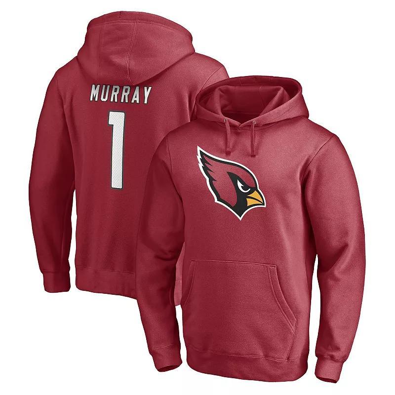 Mens Fanatics Branded Kyler Murray Cardinal Arizona Cardinals Player Icon Name & Number Fitted Pullover Hoodie Product Image