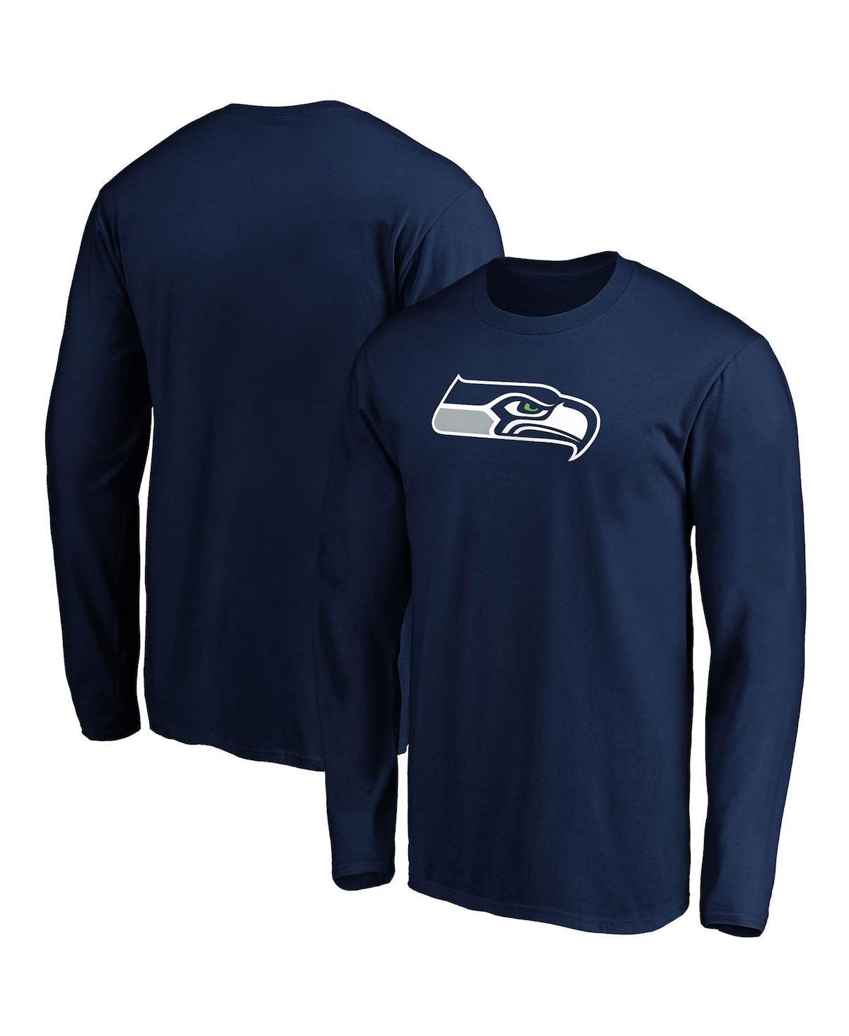 Mens Fanatics Branded College Seattle Seahawks Big & Tall Primary Team Logo Long Sleeve T-Shirt Blue Product Image