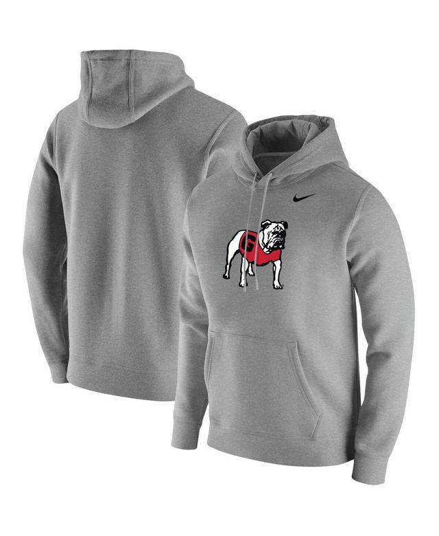 Mens Nike Heathered Gray Georgia Bulldogs Vintage-Like School Logo Pullover Hoodie Product Image