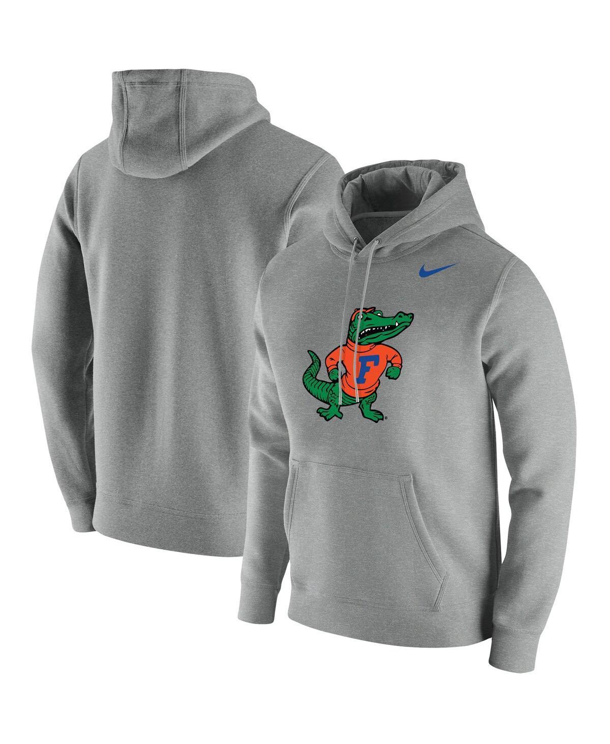 Mens Nike Heathered Gray Florida Gators Vintage School Logo Pullover Hoodie Product Image