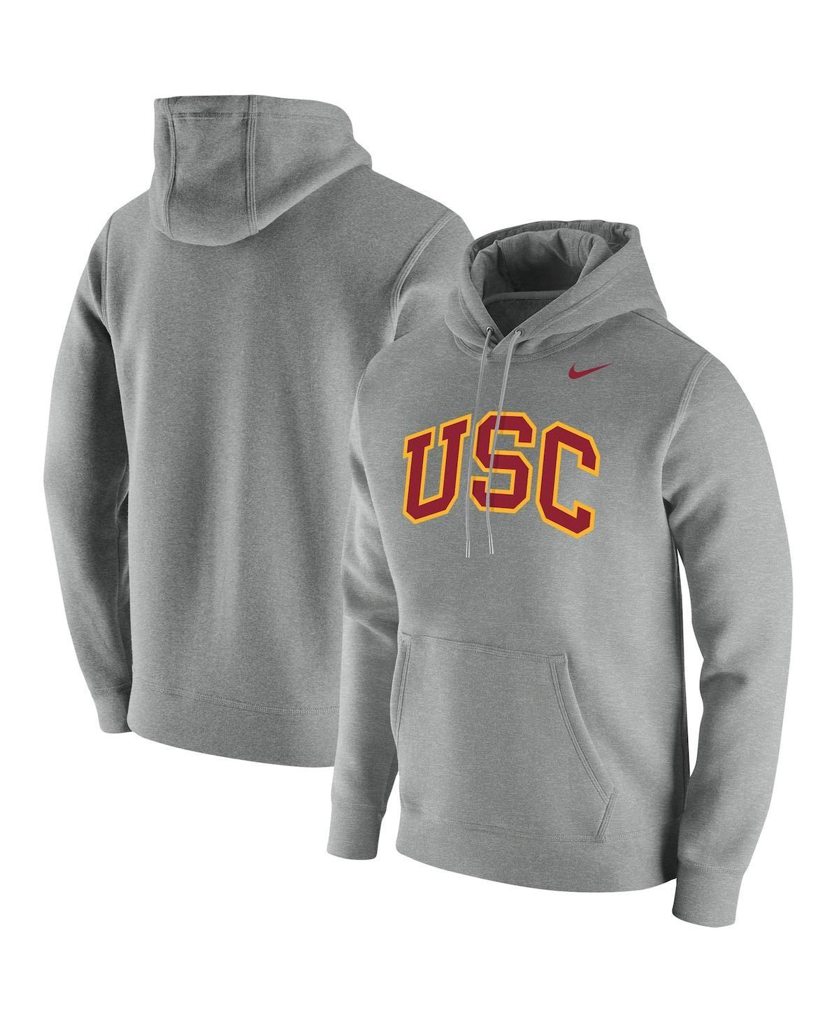 Mens Nike Heathered Gray North Carolina Tar Heels Vintage-Like School Logo Pullover Hoodie Product Image