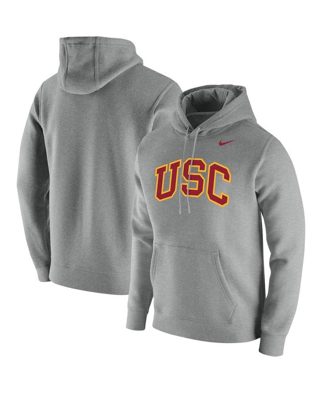 NIKE Heathered Gray North Carolina Tar Heels Vintage School Logo Pullover Hoodie Product Image