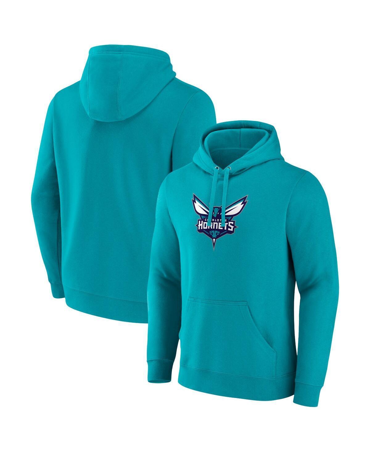 Mens Fanatics Branded Teal Charlotte Hornets Primary Logo Pullover Hoodie Product Image