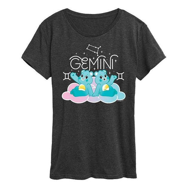 Womens Care Bears Gemini Graphic Tee, Girls Heather Grey Product Image