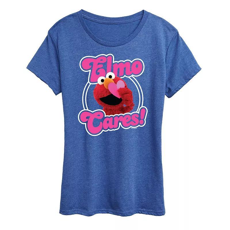 Womens Sesame Street Elmo Cares Graphic Tee Product Image