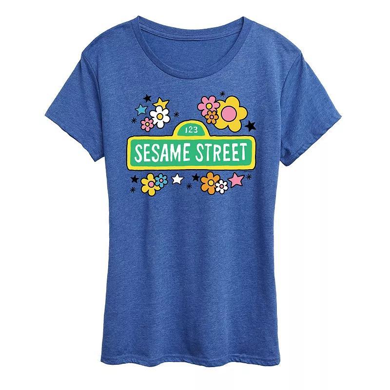 Womens Sesame Street Vintage Logo Graphic Tee Product Image