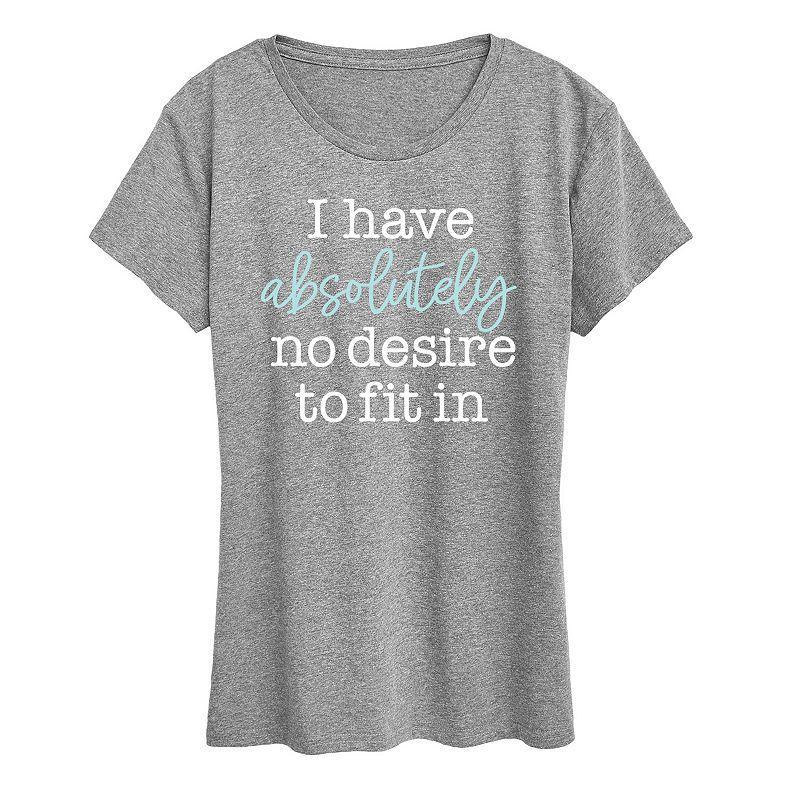 Womens No Desire To Fit In Graphic Tee Product Image