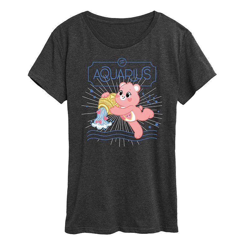 Womens Care Bears Aquarius Graphic Tee Grey Product Image