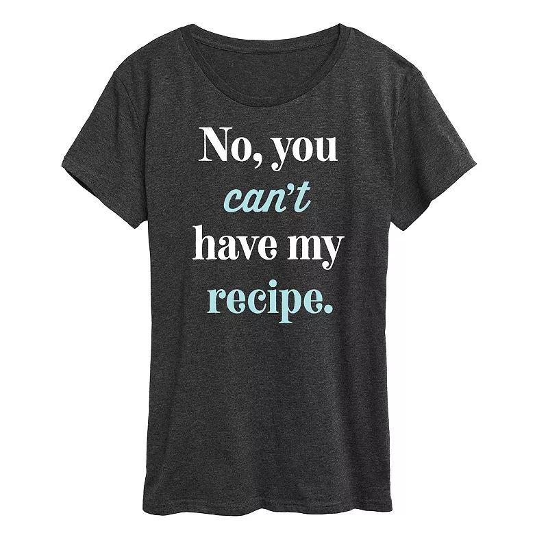 Womens No Cant Have Recipe Graphic Tee Heather Grey Product Image