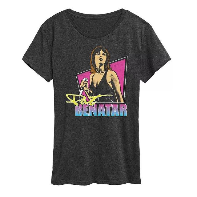 Womens Pat Benatar Cameo Graphic Tee Heather Grey Product Image