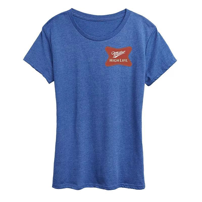 Womens Miller High Life Logo Graphic Tee Grey Gray Product Image