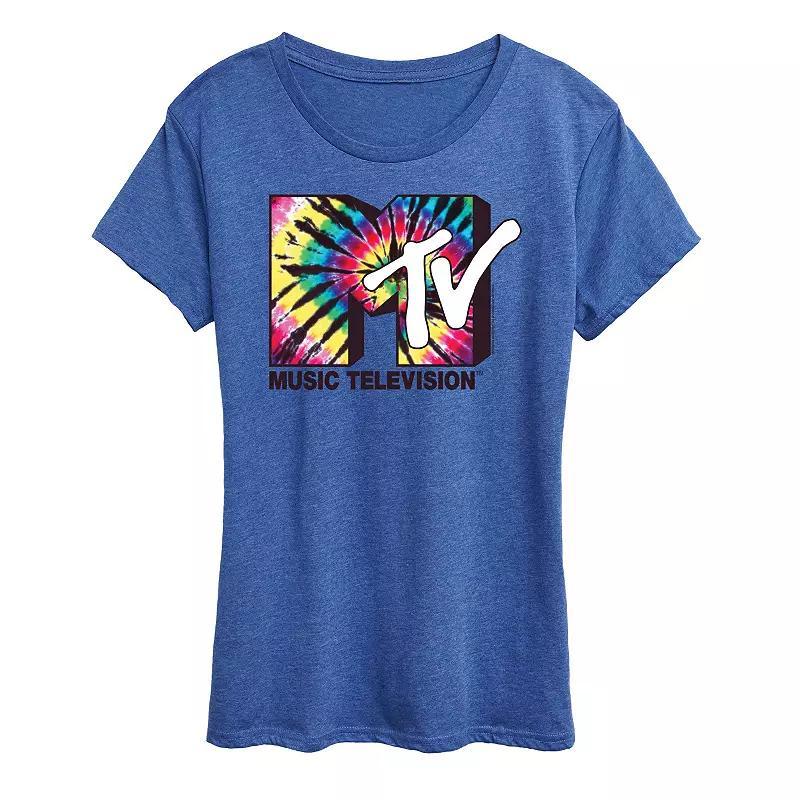 Womens MTV Tie Dye Logo Graphic Tee, Girls Product Image