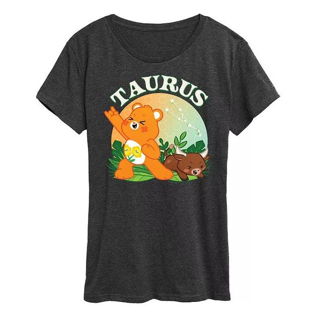 Womens Care Bears Taurus Graphic Tee, Girls Heather Grey Product Image