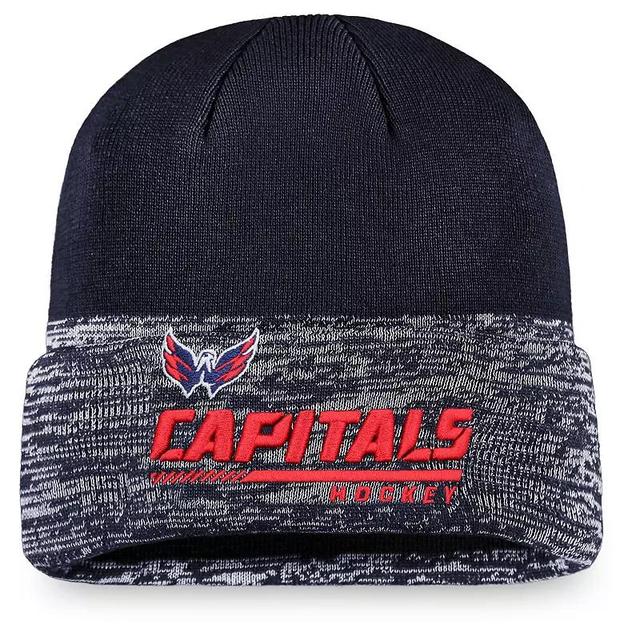 Mens Fanatics Branded Washington Capitals Authentic Pro Locker Room Official Graphic Cuffed Knit Hat, Blue Product Image