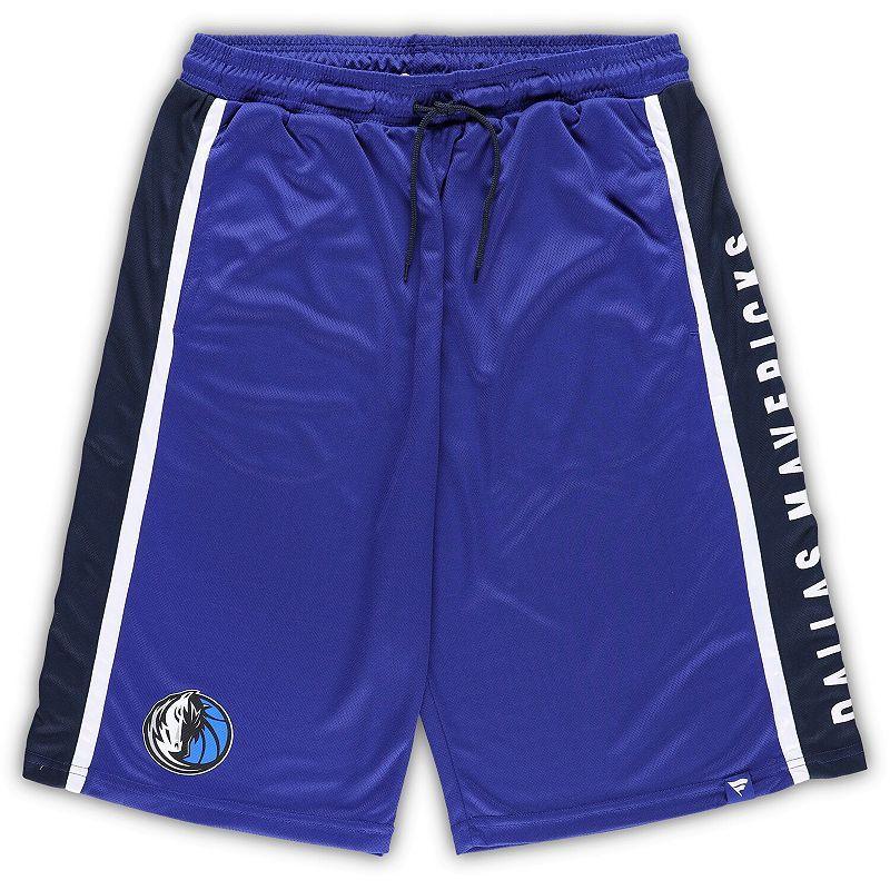 Mens Fanatics Branded Dallas Mavericks Big & Tall Referee Iconic Mesh Shorts Product Image