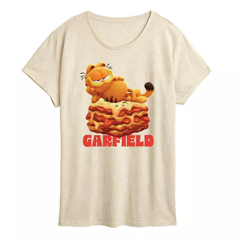 Womens The Garfield Movie On Lasagna Graphic Tee Product Image