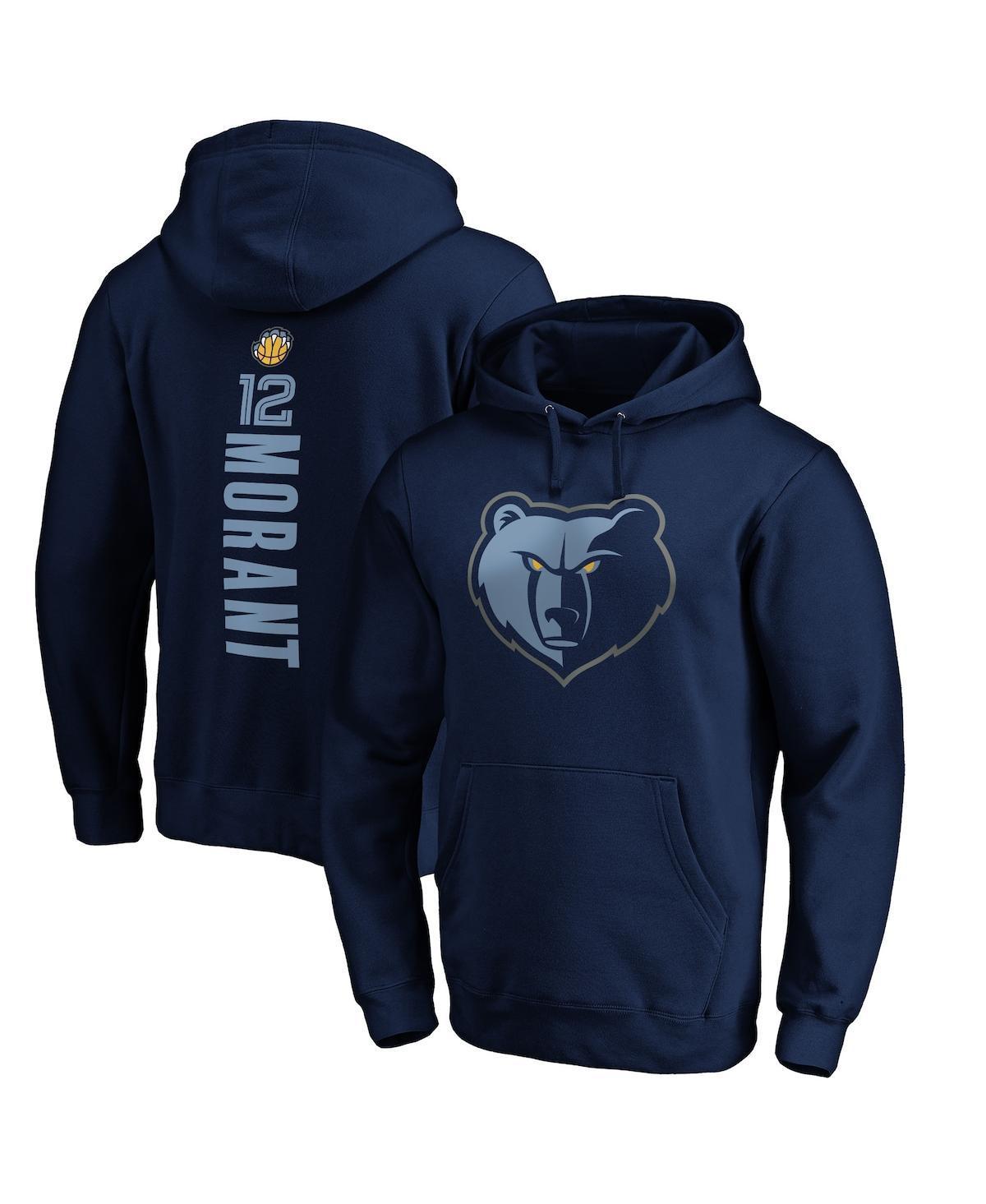 Mens Fanatics Branded Ja Morant Navy Memphis Grizzlies Team Playmaker Name & Number Pullover Hoodie Grz Blue Product Image