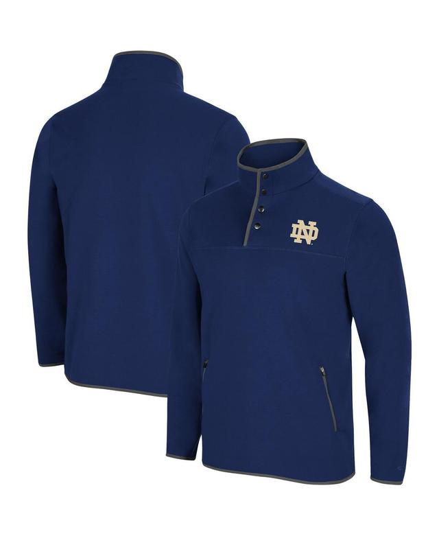 Mens Colosseum Navy Notre Dame Fighting Irish Rebound Snap Pullover Jacket Product Image