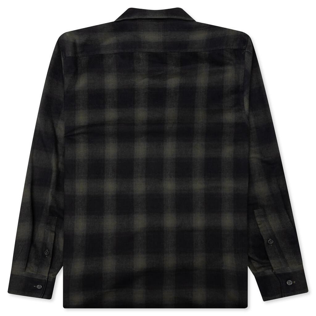 Graphic Flannel Shirt - Military Green Male Product Image