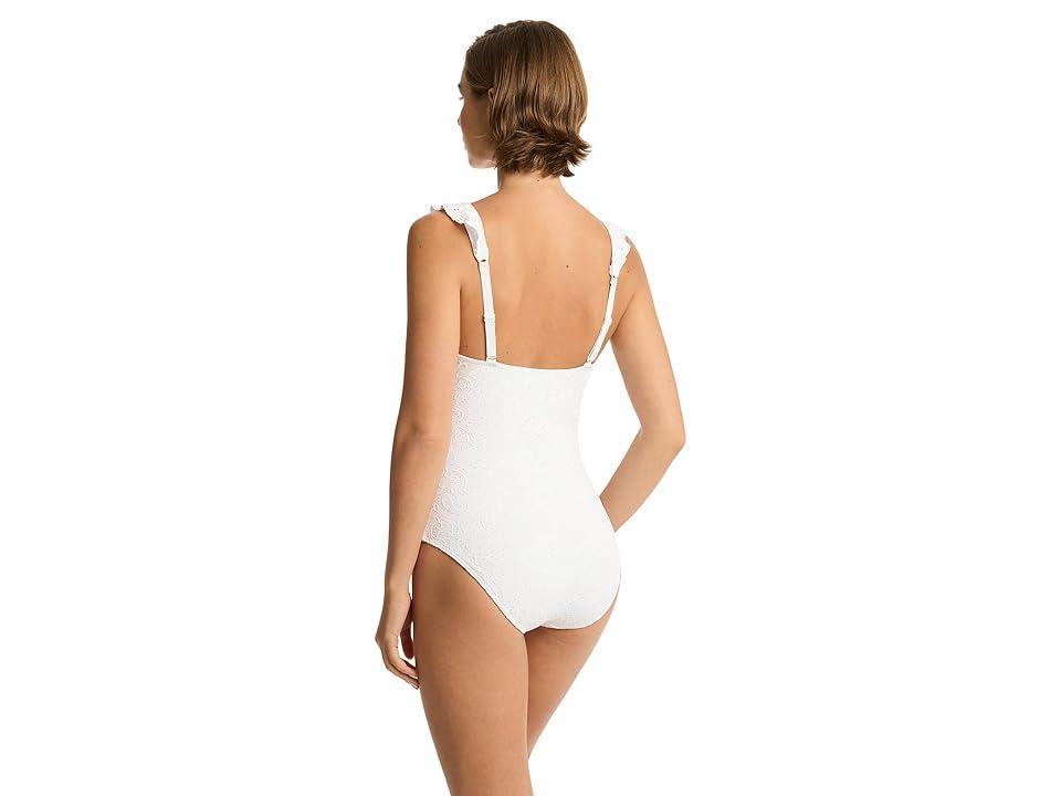 Sea Level Interlace Frill One-Piece Swimsuit Product Image