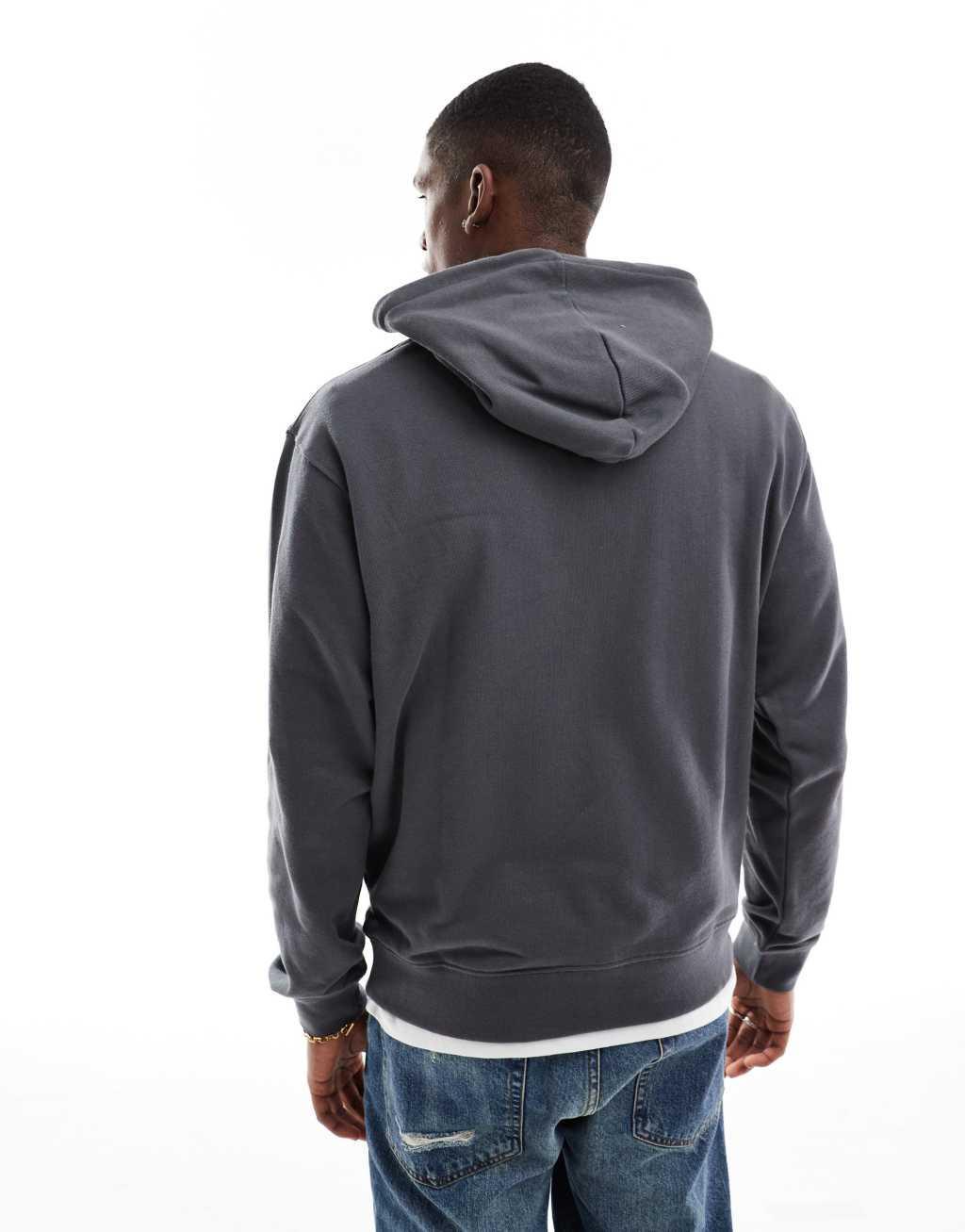 Jack & Jones super oversized hoodie in dark gray  Product Image