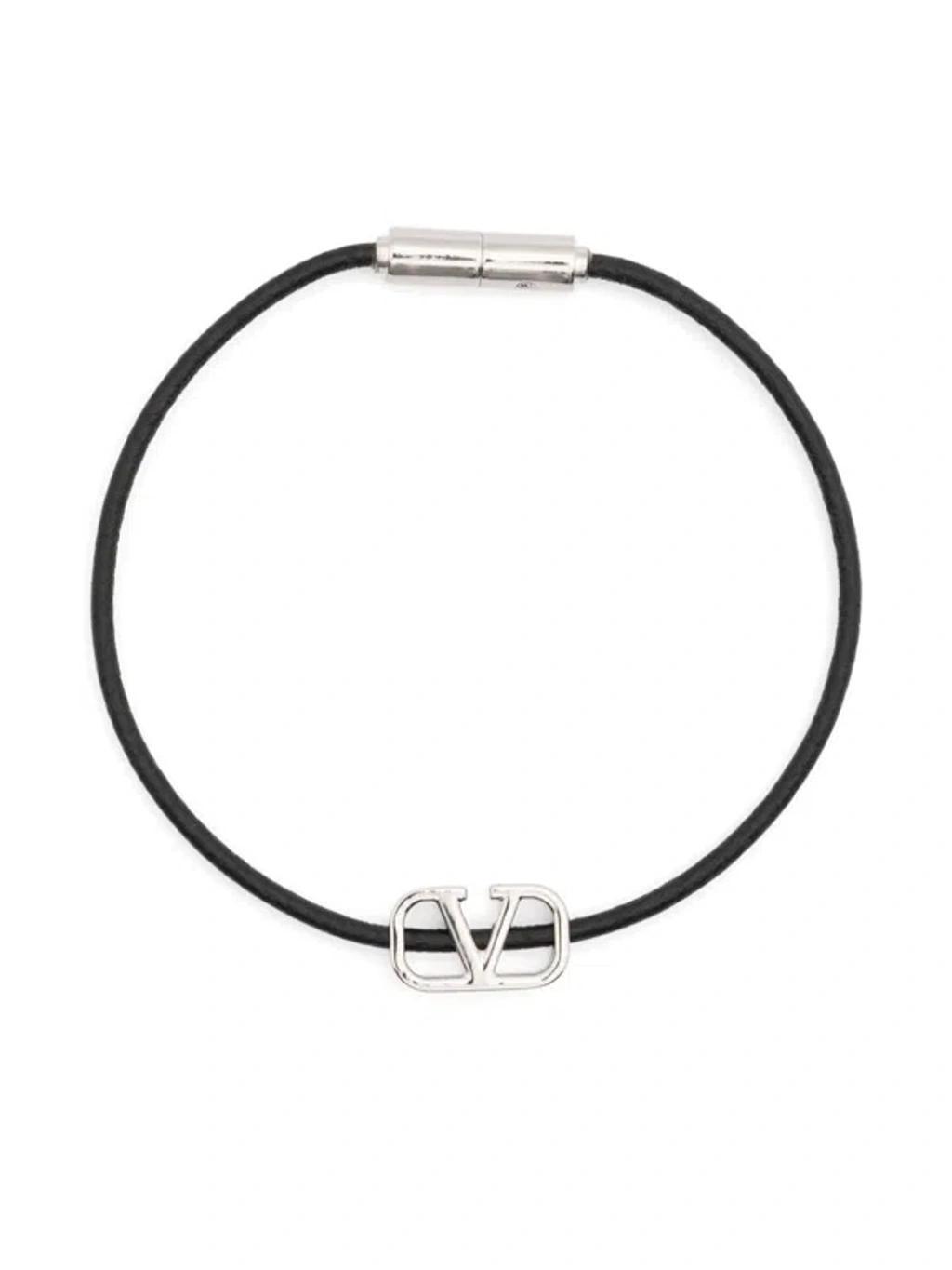 VALENTINO GARAVANI Vlogo Signature Bracelet In Black Product Image