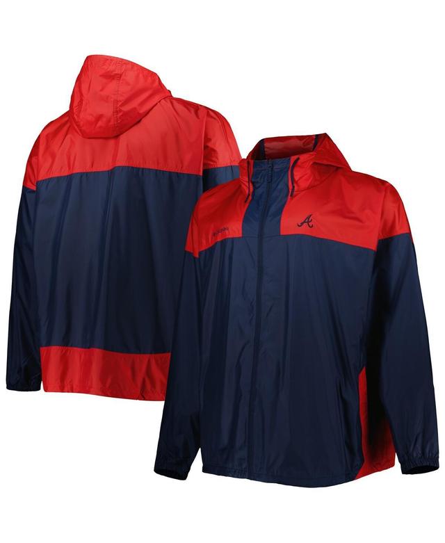 Mens Columbia Atlanta Braves Flash Forward Challenger Omni-Shade Full-Zip Windbreaker Blue Product Image