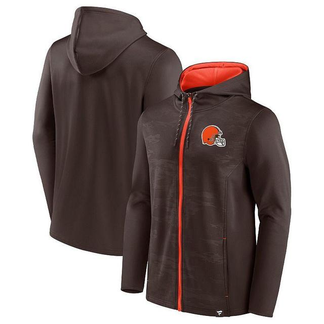 Mens Fanatics Branded /Orange Cleveland s Ball Carrier Full-Zip Hoodie Product Image