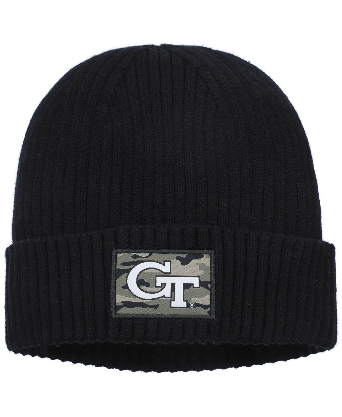 Mens Black Georgia Tech Yellow Jackets Military Appreciation Cuffed Knit Hat Product Image