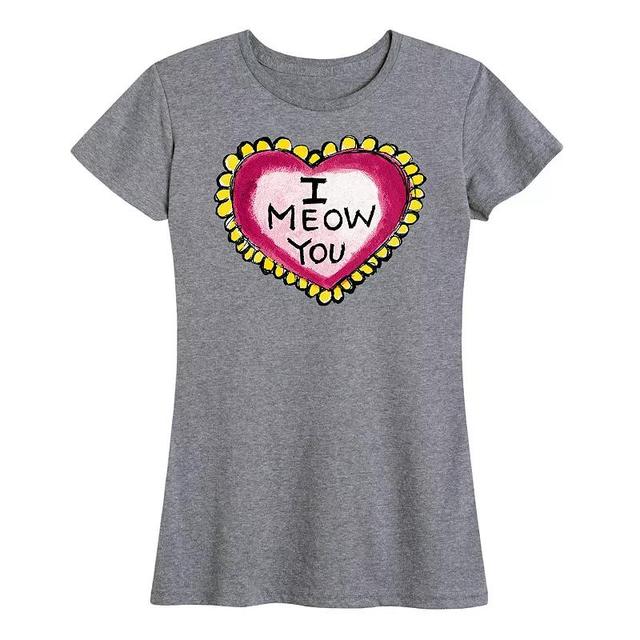 Womens Pete The Cat Pete I Meow You Graphic Tee Product Image