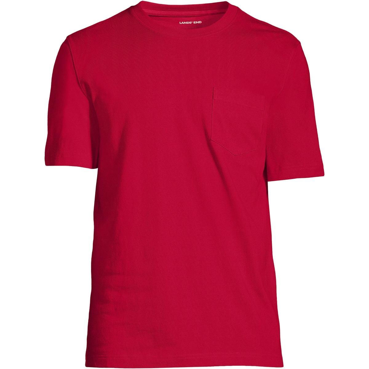 Mens Lands End Super-T Short Sleeve T-Shirt with Pocket Product Image