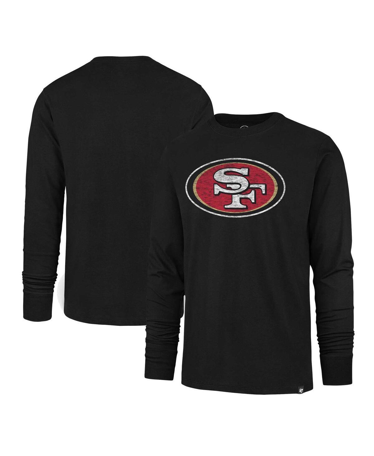 Mens 47 Brand Black Distressed San Francisco 49ers Premier Franklin Long Sleeve T-shirt Product Image