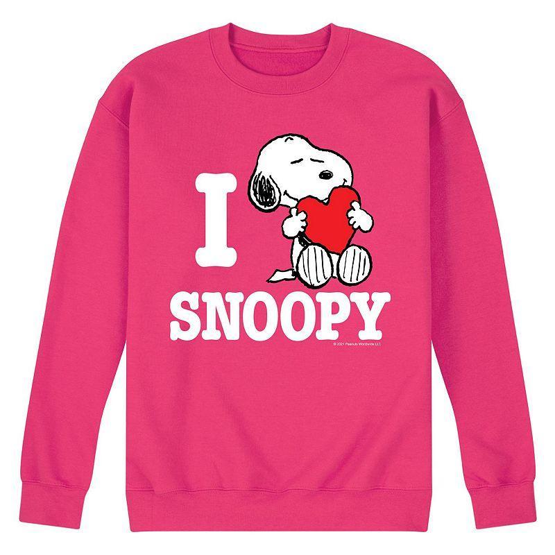 Mens Peanuts I Love Snoopy Sweatshirt Blue Product Image