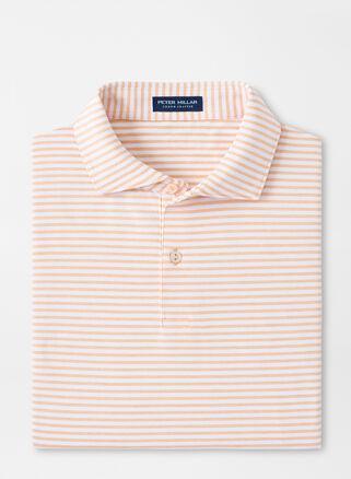 Peter Millar Mens Sawyer Performance Jersey Polo | Color: Orange Sorbet | Size: S Product Image