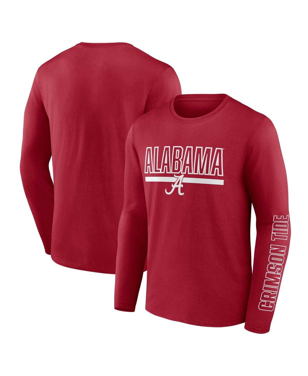 Mens Profile Crimson Alabama Crimson Tide Big & Tall Two-Hit Graphic Long Sleeve T-Shirt Product Image