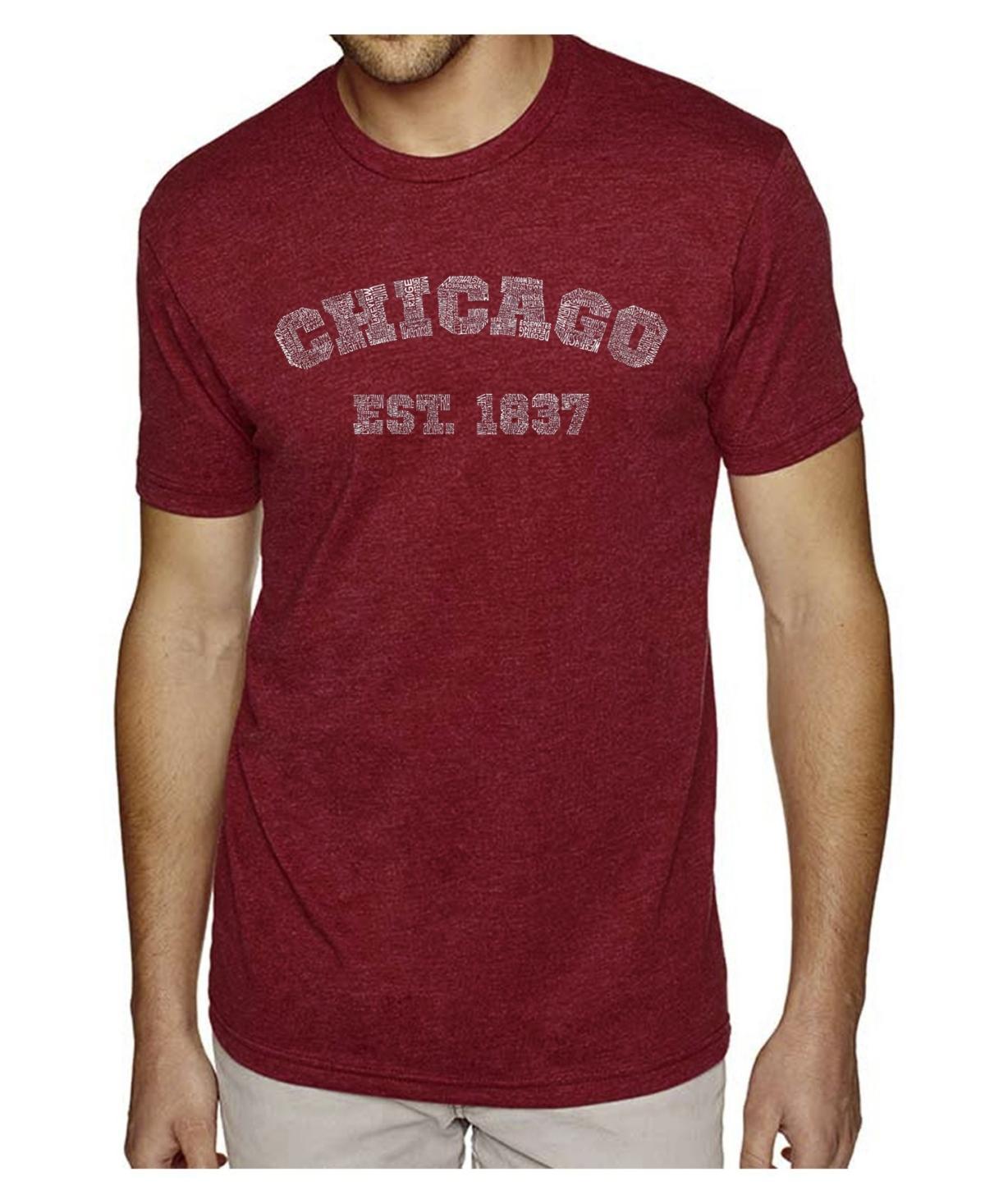 La Pop Art Mens Premium Word Art T-Shirt - Chicago 1837 Product Image