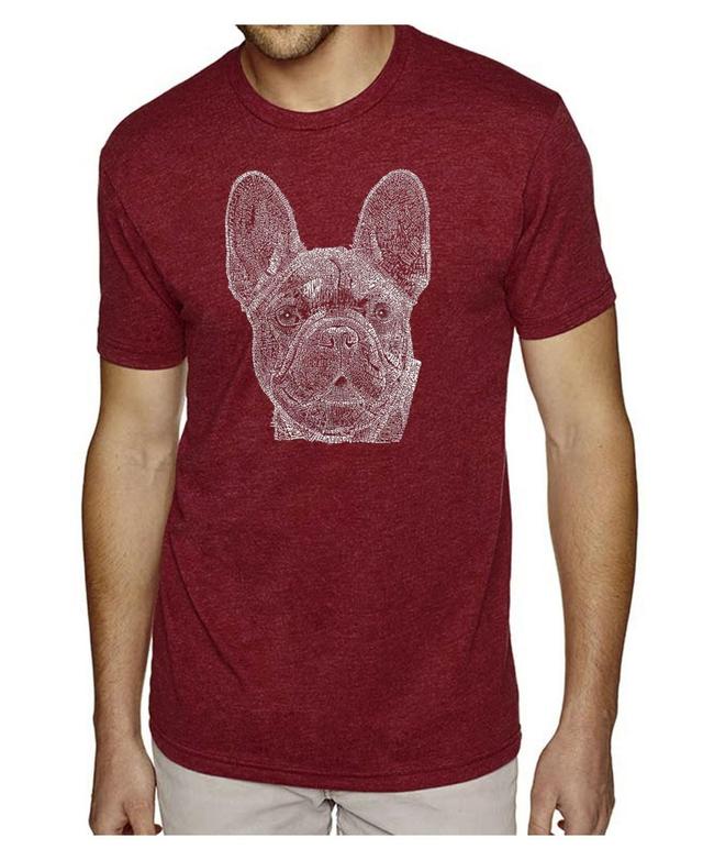 La Pop Art Mens Premium Word Art French Bulldog T-shirt Product Image