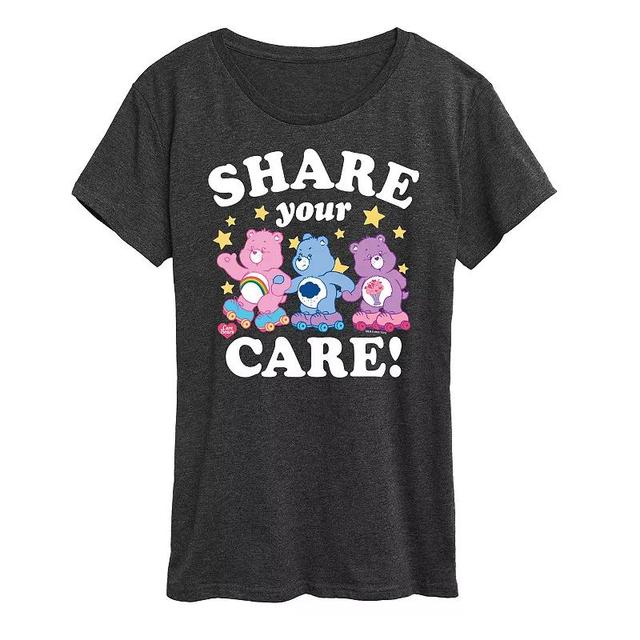 Womens Care Bears Share Your Care Graphic Tee, Girls Grey Gray Product Image